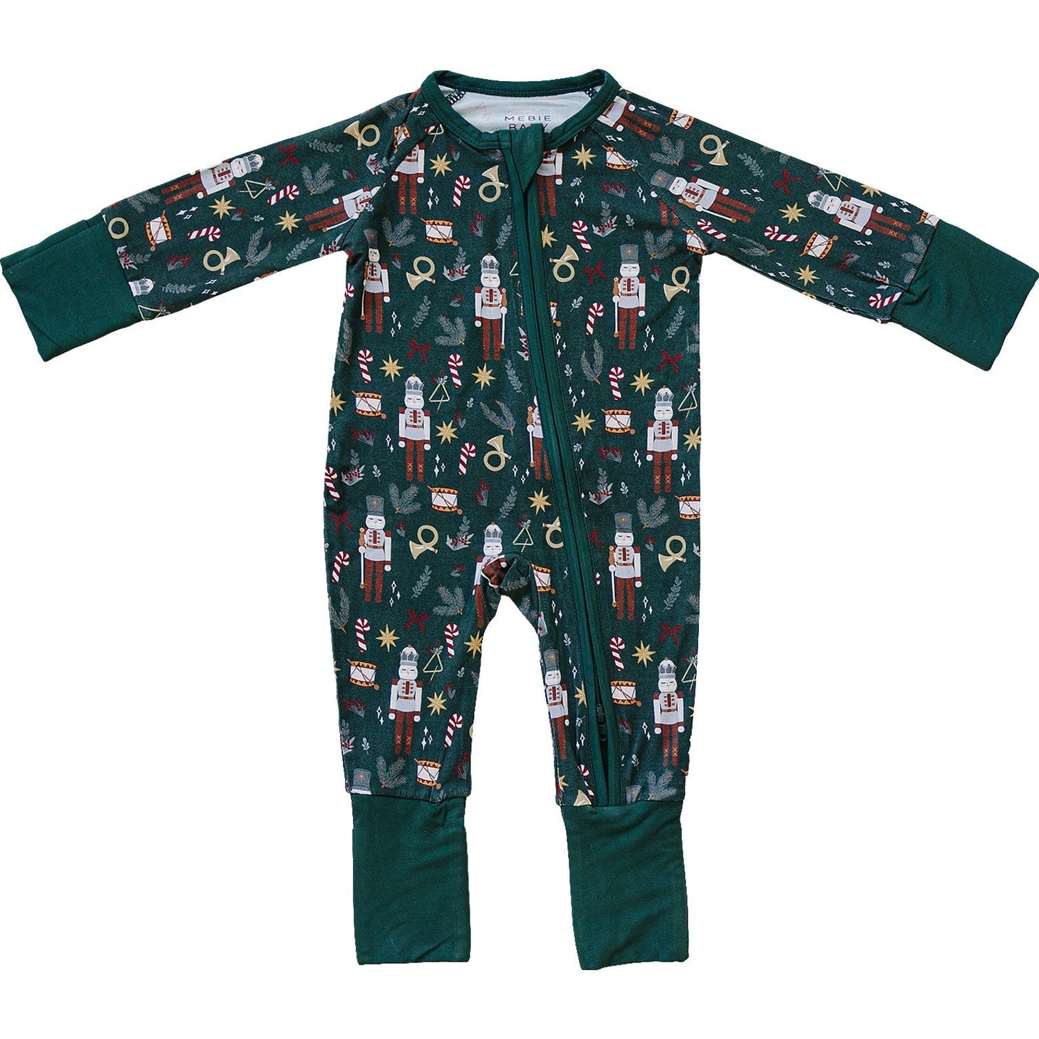 Mebie Baby Green Nutcracker Bamboo Cozy Sleep Set With Zipper For Baby And Toddler - 