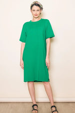 PinkBlush Green Oversized Round Neck T-Shirt Maternity Dress - 
