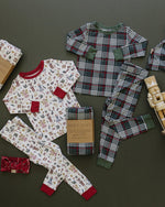 Mebie Baby Green Plaid Bamboo Cozy Set - 