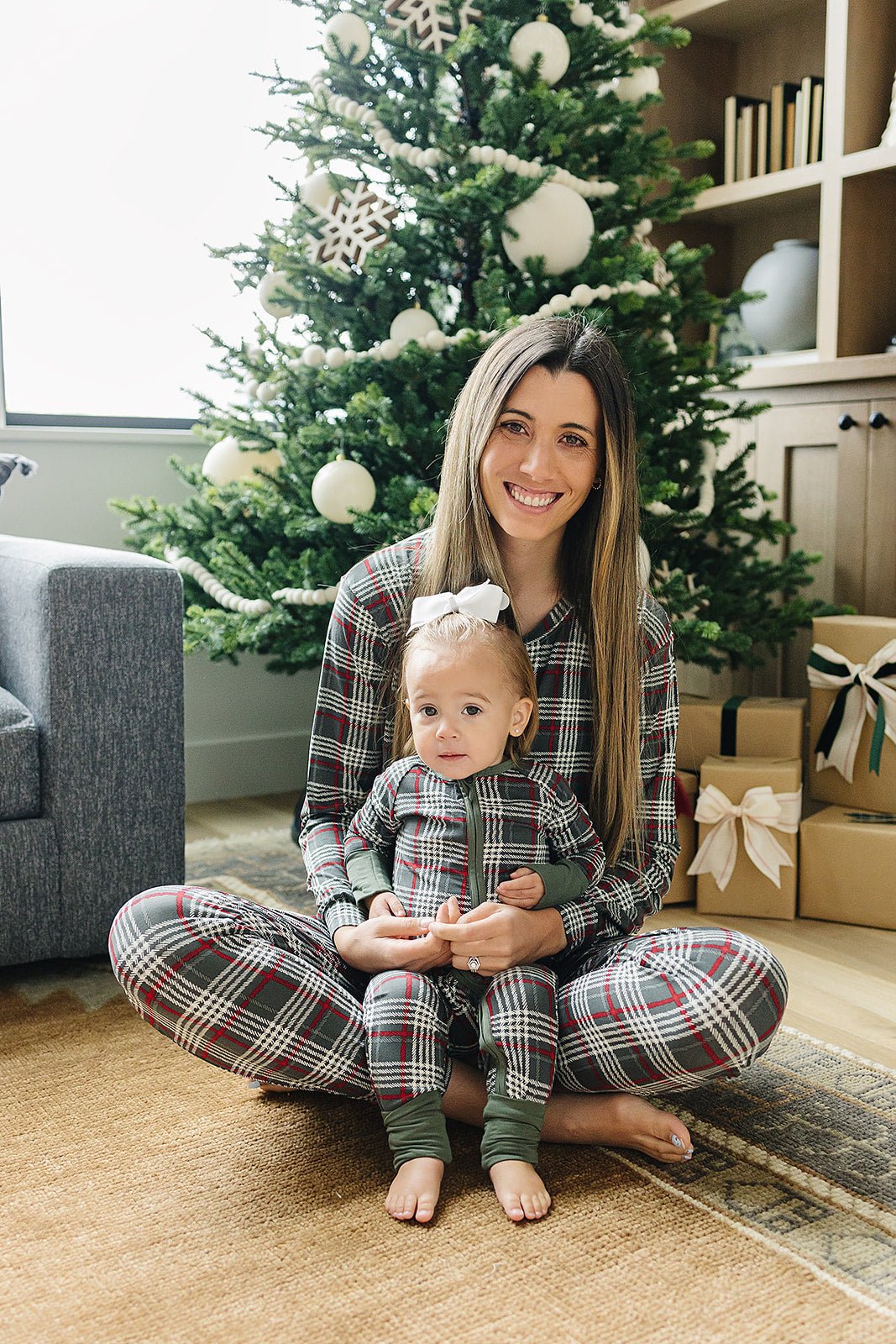 Mebie Baby Green Plaid Bamboo Zipper - 