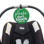 Three Little Tots Green Please Don't Touch Little Me Newborn Car Seat Sign Tag - 