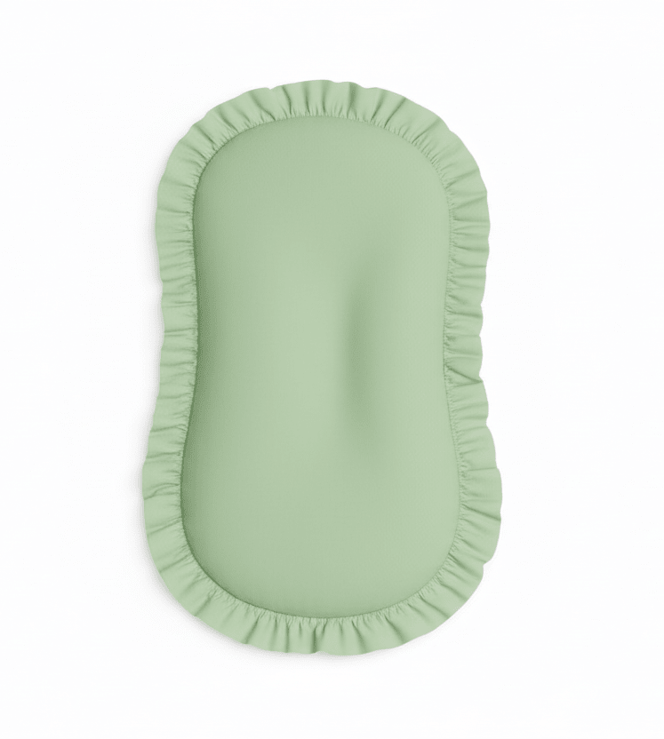 Little Mae & Co Green Ruffle Baby Lounger CoverEveretts Place