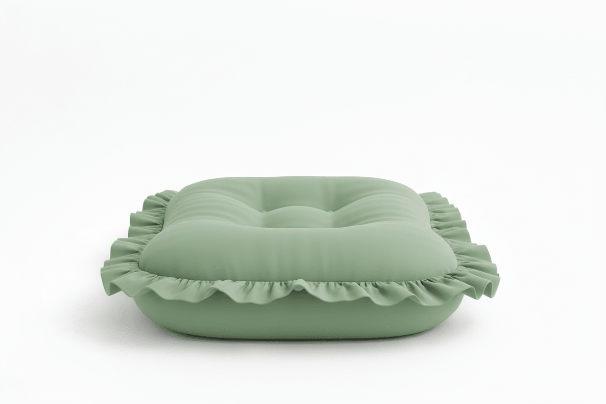 Little Mae & Co Green Ruffle Baby Lounger CoverEveretts Place