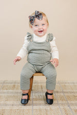 Mebie Baby Green Ruffle Knit Overalls - 