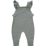 Mebie Baby Green Ruffle Knit Overalls - 