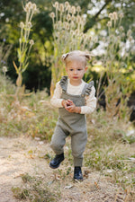 Mebie Baby Green Ruffle Knit Overalls - 