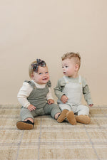 Mebie Baby Green Ruffle Knit Overalls - 