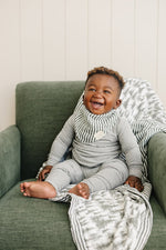 Mebie Baby Green Stripes Classic Muslin Bib - 