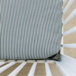 Mebie Baby Green Stripes Muslin Crib Sheet For Baby Bedding Soft Breathable Nursery - 