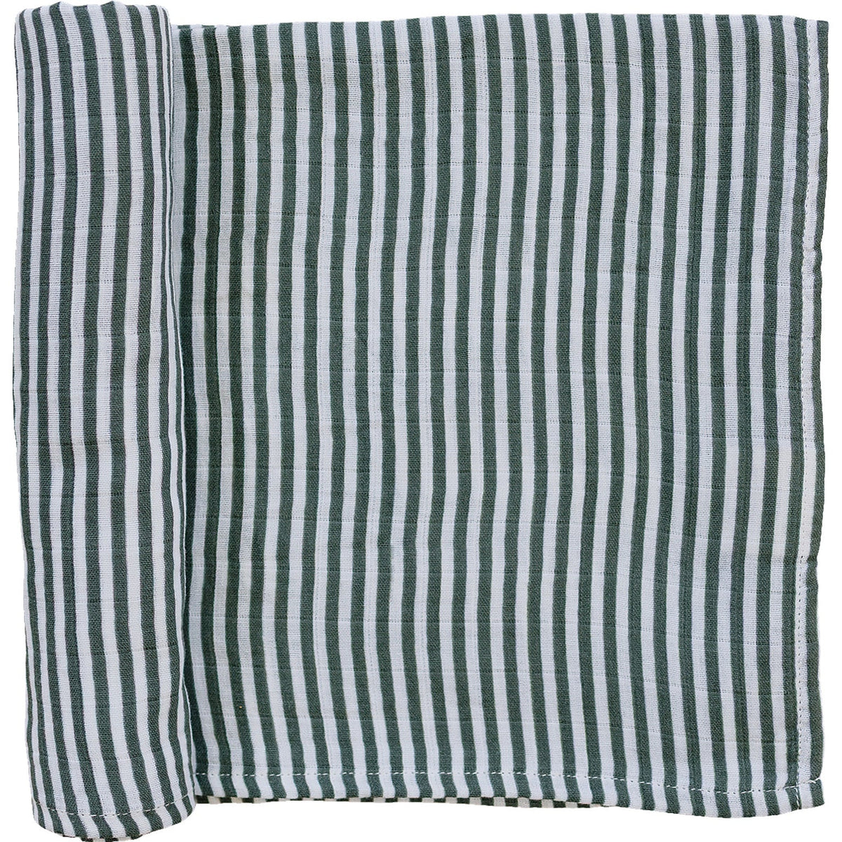 Green Stripes Muslin Swaddle Blanket - Textile, Linens, Woven fabric, Pattern, Scarf | Everetts Place