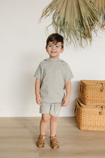 Mebie Baby Grey Anchor Pocket Shorts - 