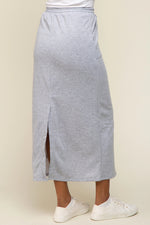 PinkBlush Grey Fleece Drawstring Maxi Skirt - 