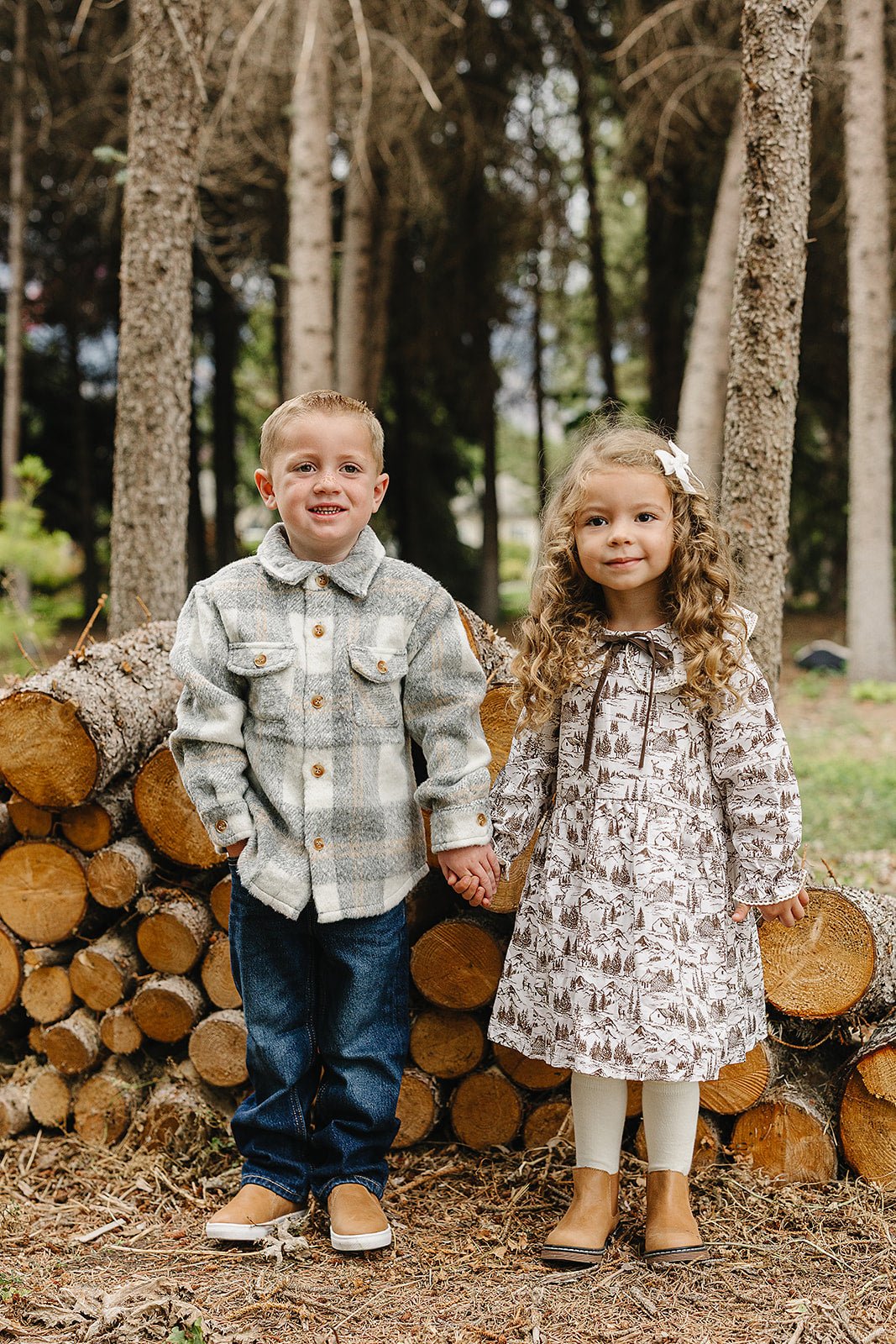 Mebie Baby Grey Plaid Shacket - 