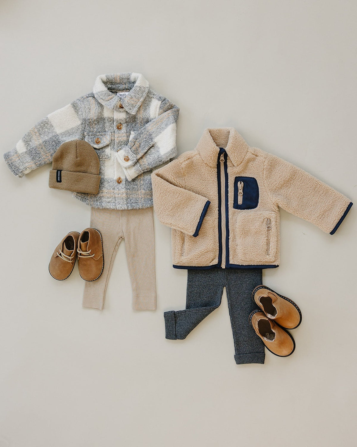Mebie Baby Grey Plaid Shacket - 