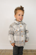 Mebie Baby Grey Plaid Shacket - 