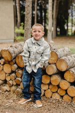 Mebie Baby Grey Plaid Shacket - 
