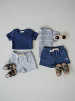 Mebie Baby Grey Pocket Cotton Shorts - 