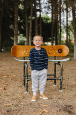 Mebie Baby Grey Pocket Joggers For Kids With Elastic Waistband Drawstring - 