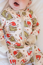 Dreamlet Grinchy Cheer (Convertible Zip Footies) - 