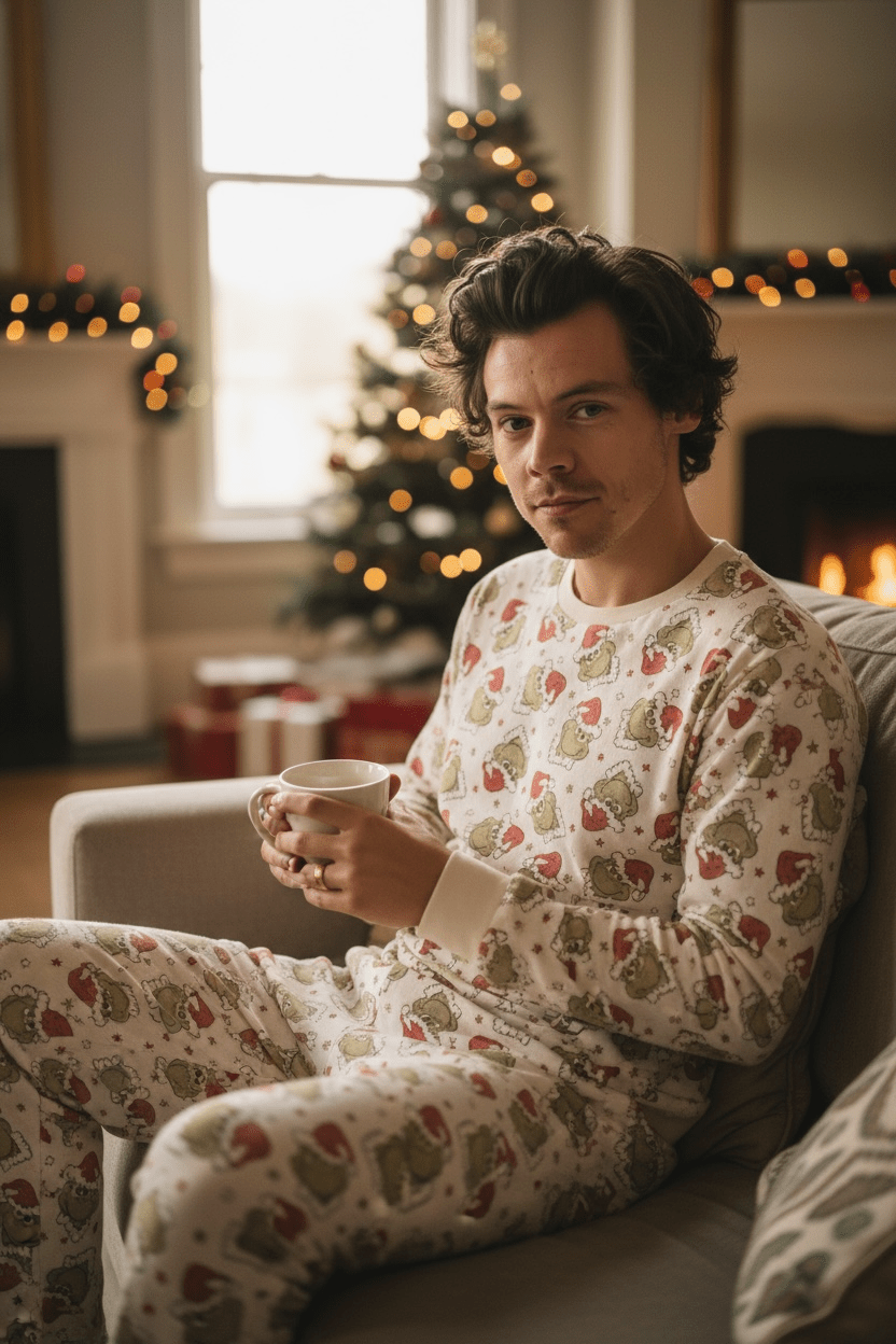 Dreamlet Grinchy Cheer (Men's Long Sleeve PJ) - 