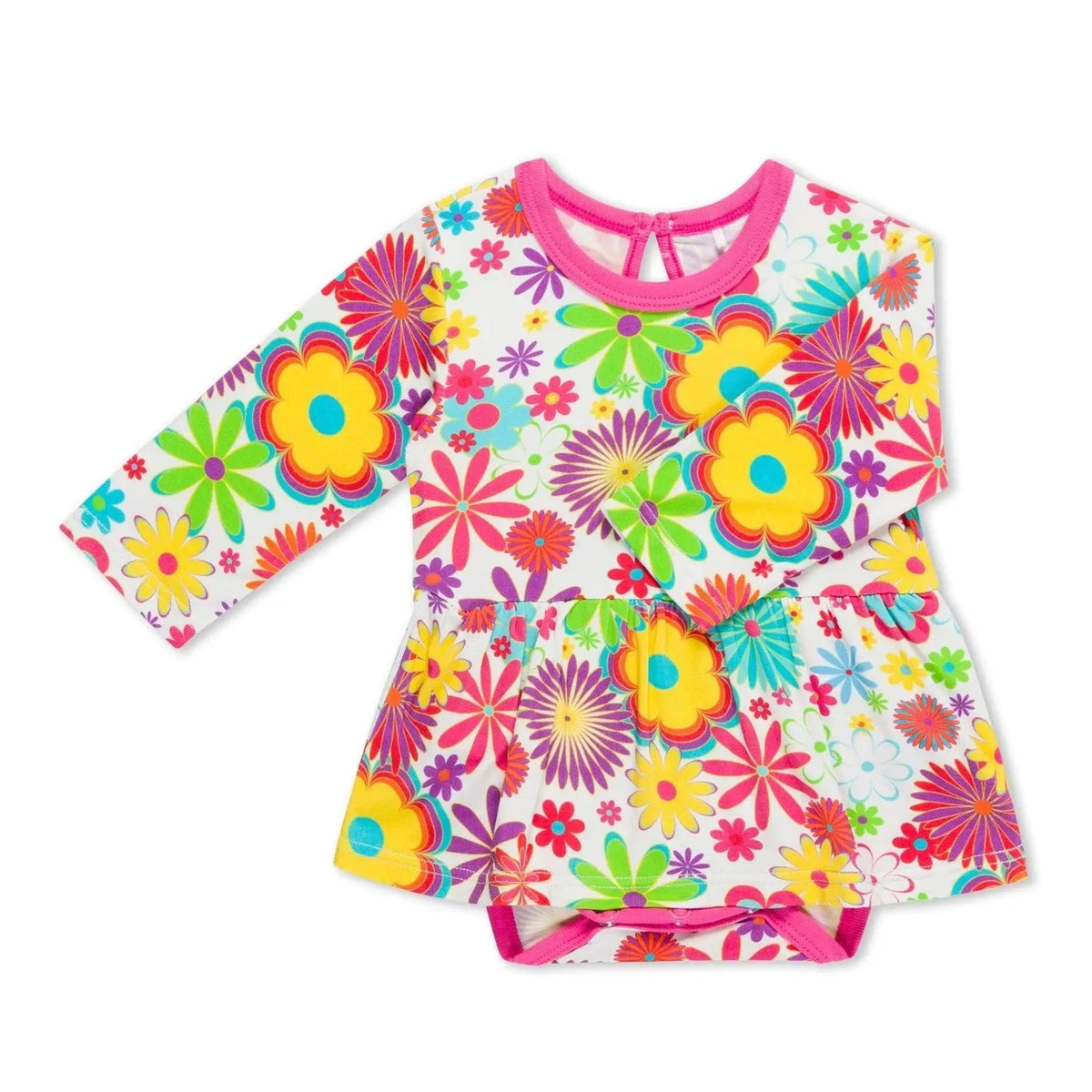 Bestaroo Groovy Bloom Bodysuit Dress - 