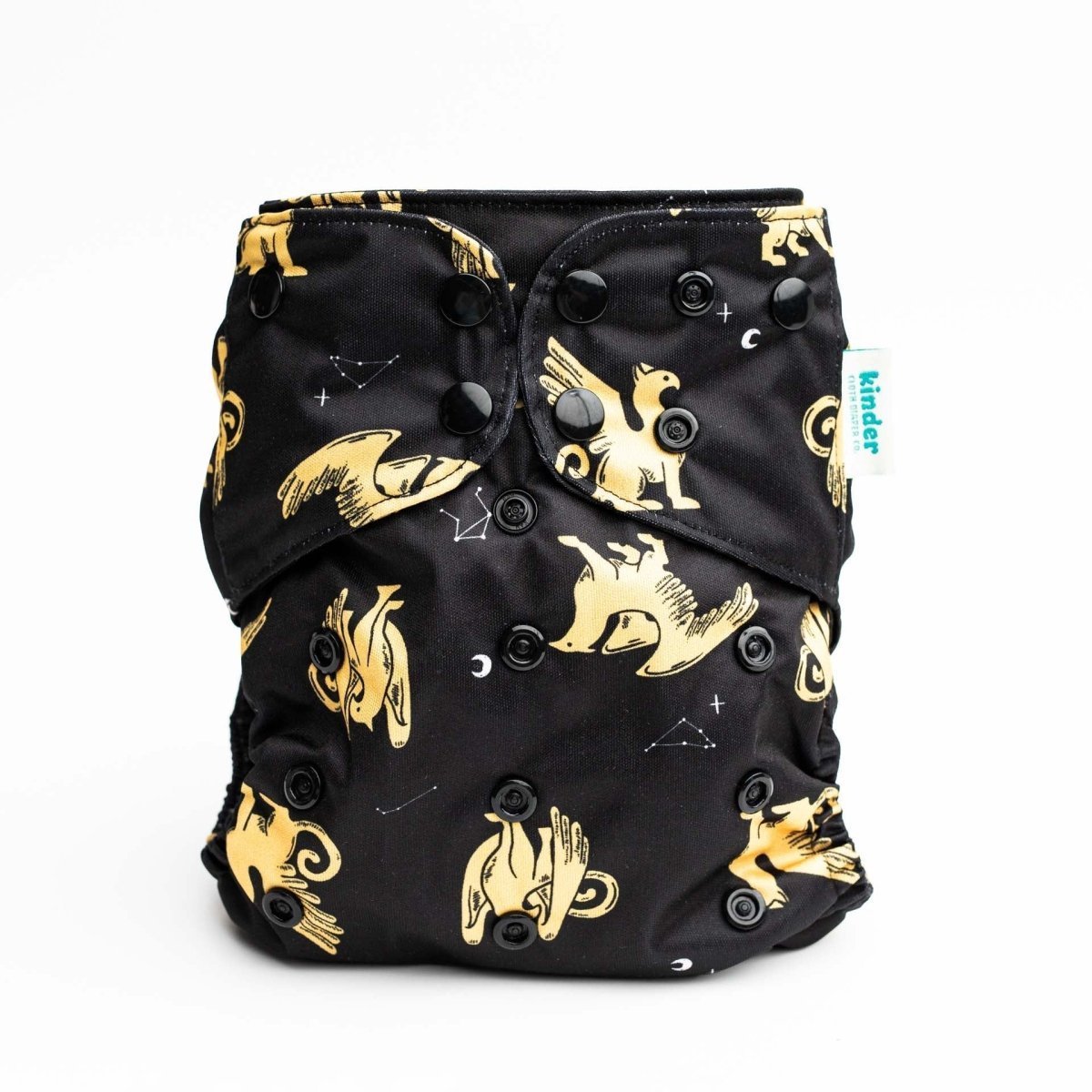 Kinder Cloth Diaper Co. Space and Sky: Essentials Pocket Cloth Diaper with Athletic Wicking Jersey, Grows with your Baby