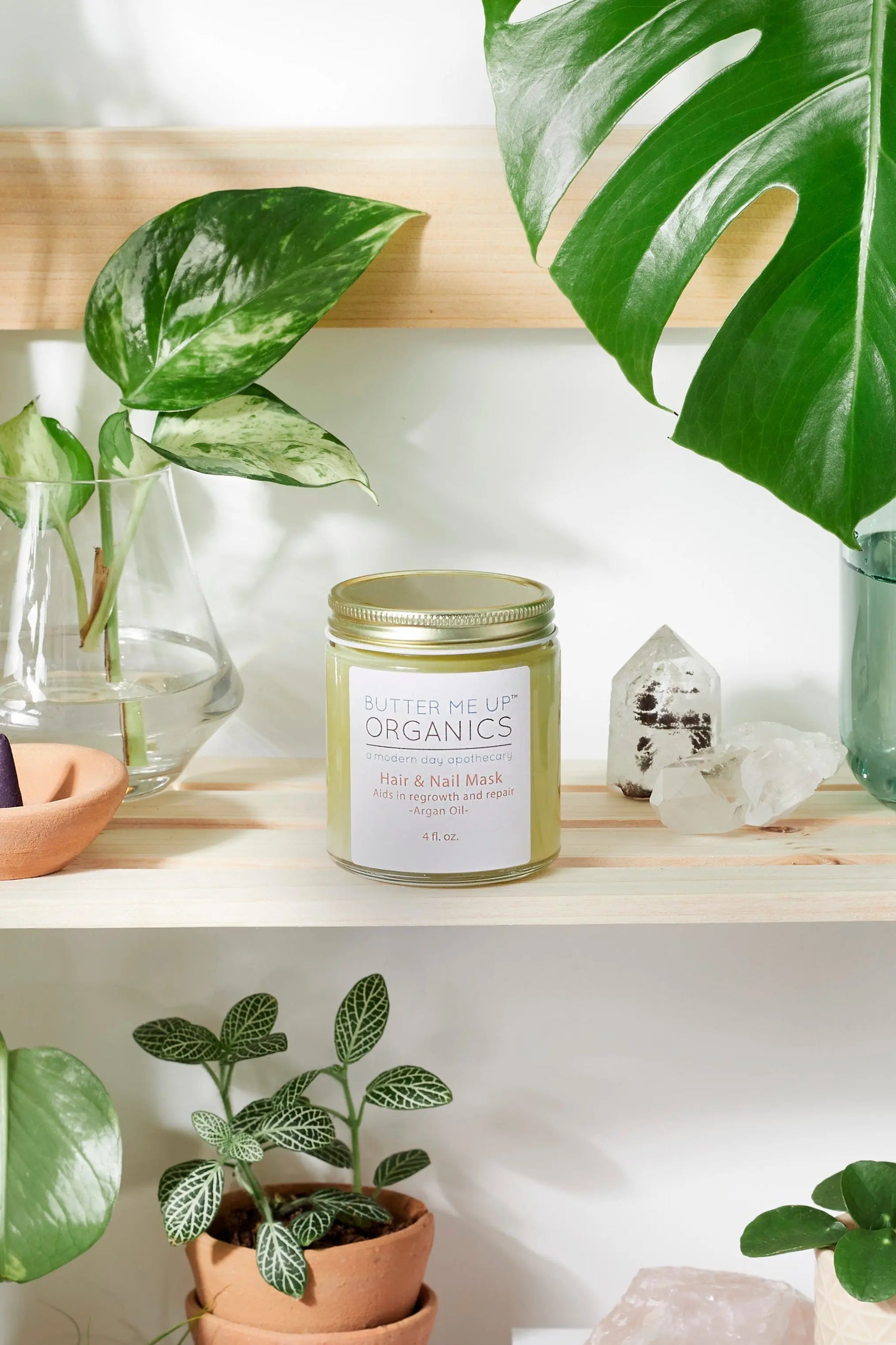 Butter Me Up Organics Organic Hair and Nail Mask with Shea Butter and Hemp Seed Oil for Healthy Growth - Health & Beauty > Personal Care > Hair Care Hair