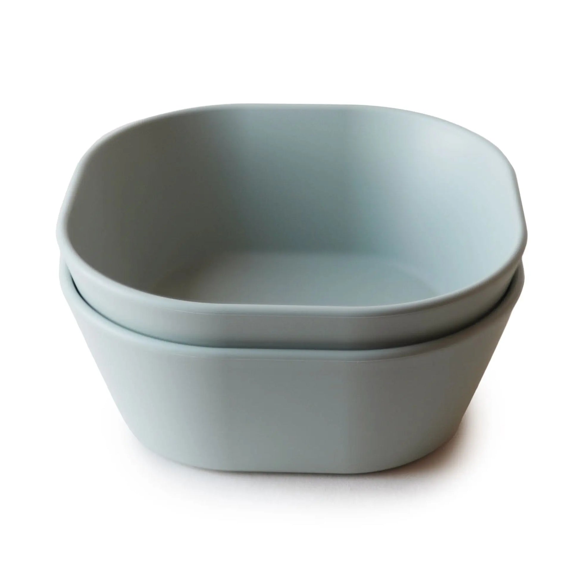 Square Dinnerware Bowls for Babies BPA Free Microwave and Dishwasher Safe Soft Colored Design Mushie