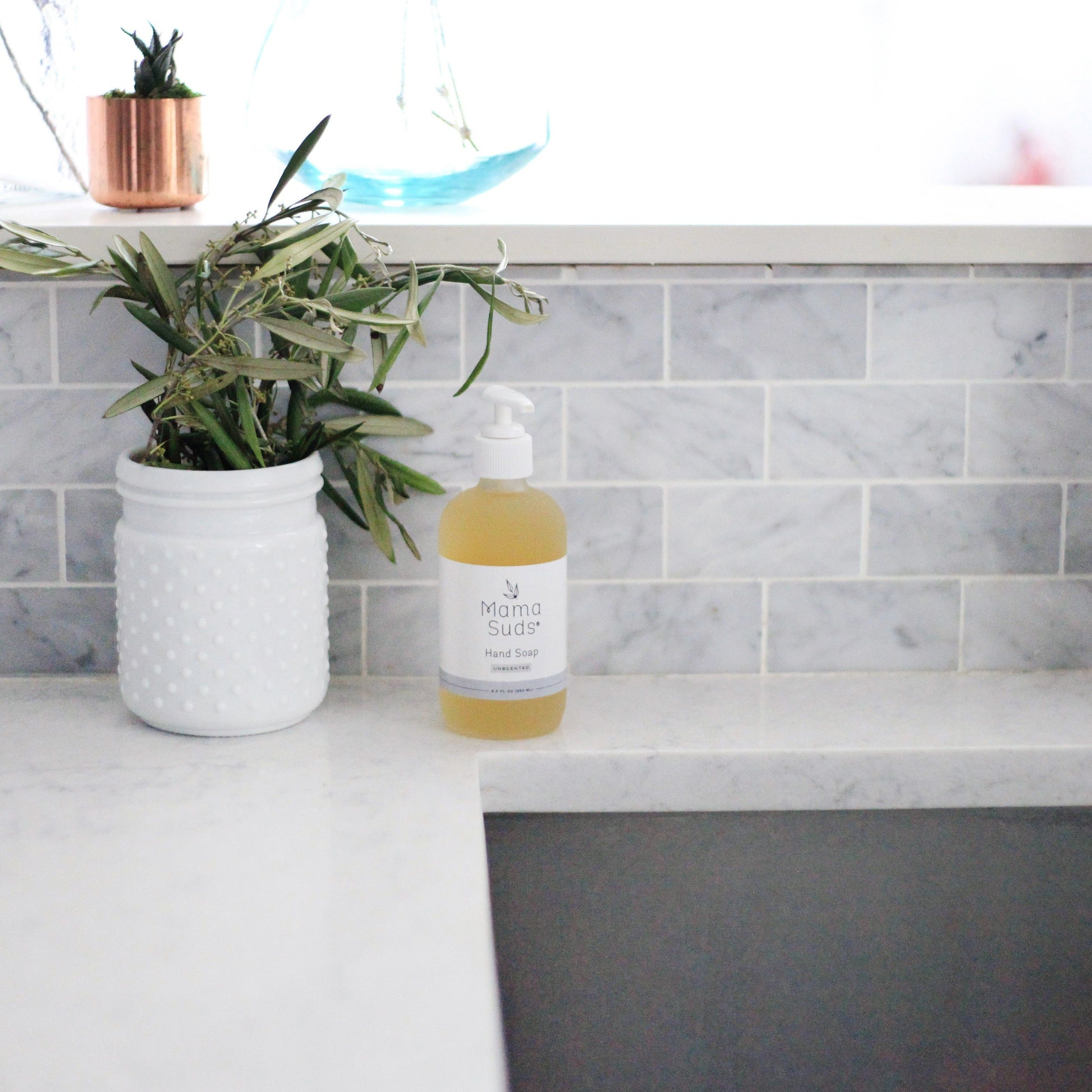 Natural Hand Soap with Olive Oil and Lemon Essential Oils MamaSuds