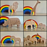 Kidodido Handcrafted Wooden Safari Animals Set for Imaginative Play - Everetts Place Boutique - 
