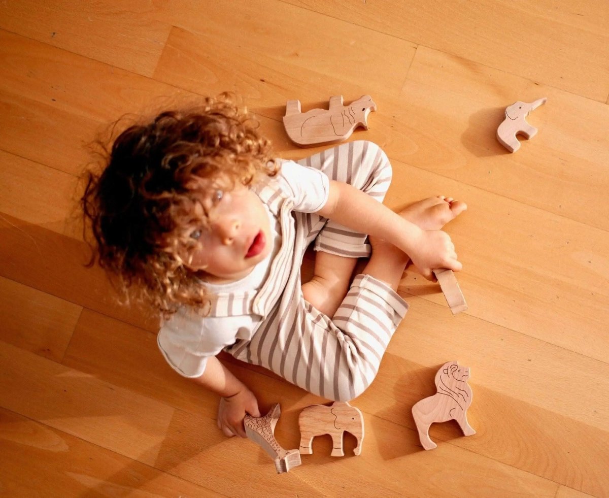 Kidodido Handcrafted Wooden Safari Animals Set for Imaginative Play - Everetts Place Boutique - 