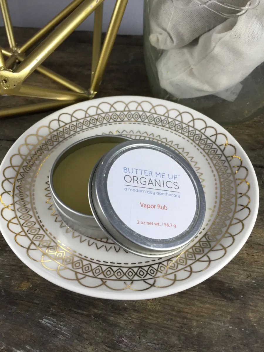 Butter Me Up Organics Handmade Organic Vapor Rub Sick Balm for Natural Congestion Relief - 