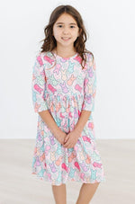 Mila & Rose ® Hangin with my Peeps 3/4 Sleeve Pocket Twirl Dress - 