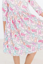 Mila & Rose ® Hangin with my Peeps 3/4 Sleeve Pocket Twirl Dress - 