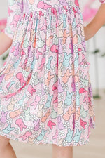 Mila & Rose ® Hangin with my Peeps 3/4 Sleeve Pocket Twirl Dress - 