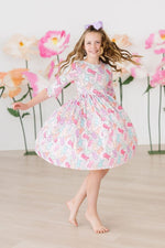 Mila & Rose ® Hangin with my Peeps 3/4 Sleeve Pocket Twirl Dress - 