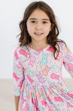 Mila & Rose ® Hangin with my Peeps 3/4 Sleeve Pocket Twirl Dress - 