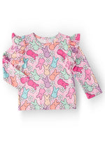 Mila & Rose ® Hangin with My Peeps L/S Ruffle Tee - 