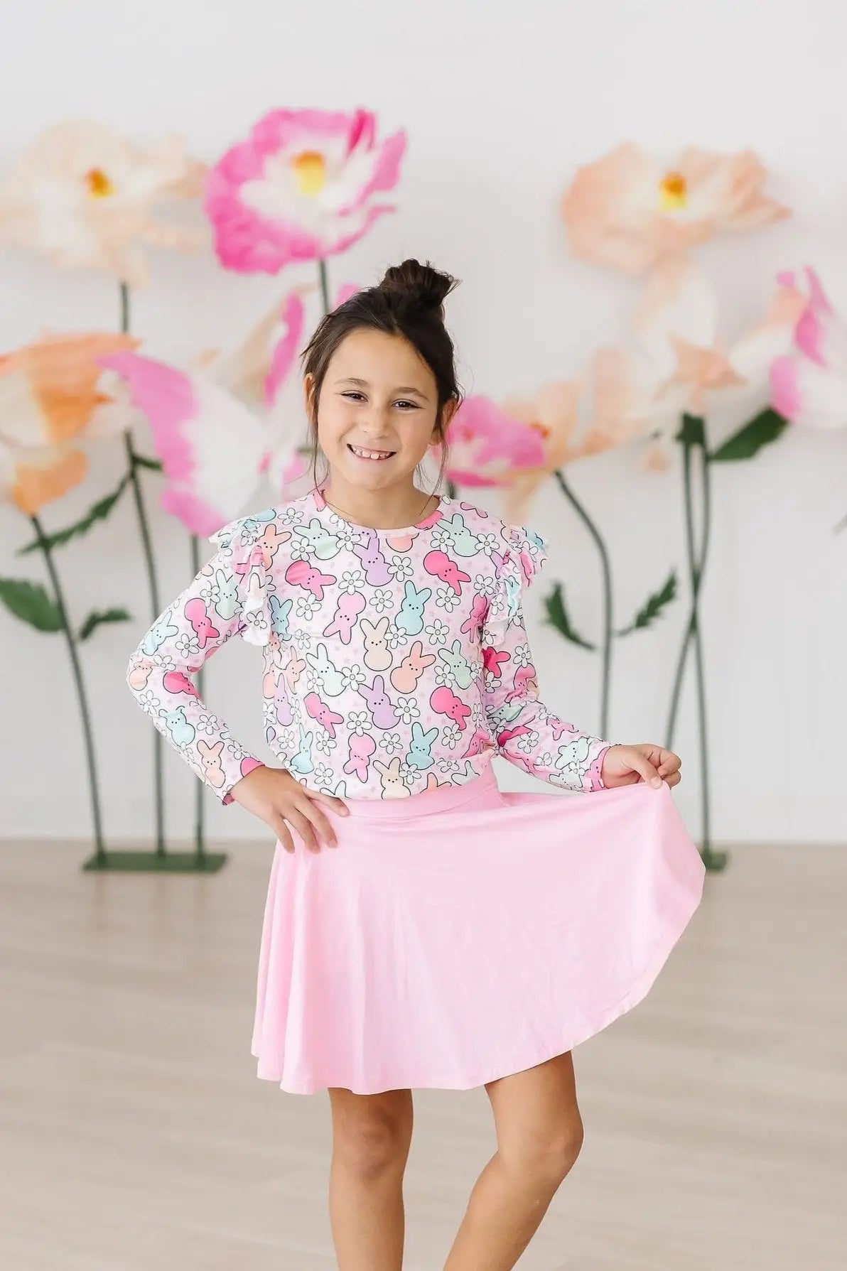 Mila & Rose ® Hangin with My Peeps L/S Ruffle Tee - 