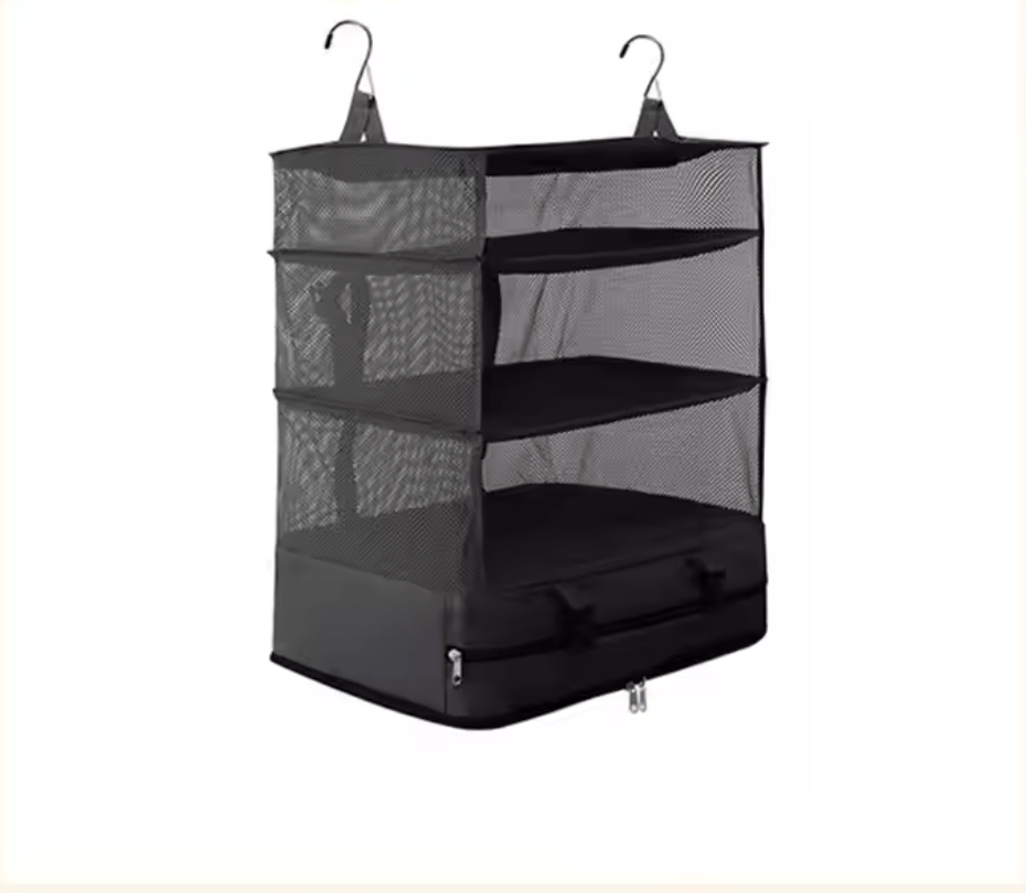 The Good Village Cloth Co. Hanging Travel Shelves | Black - 