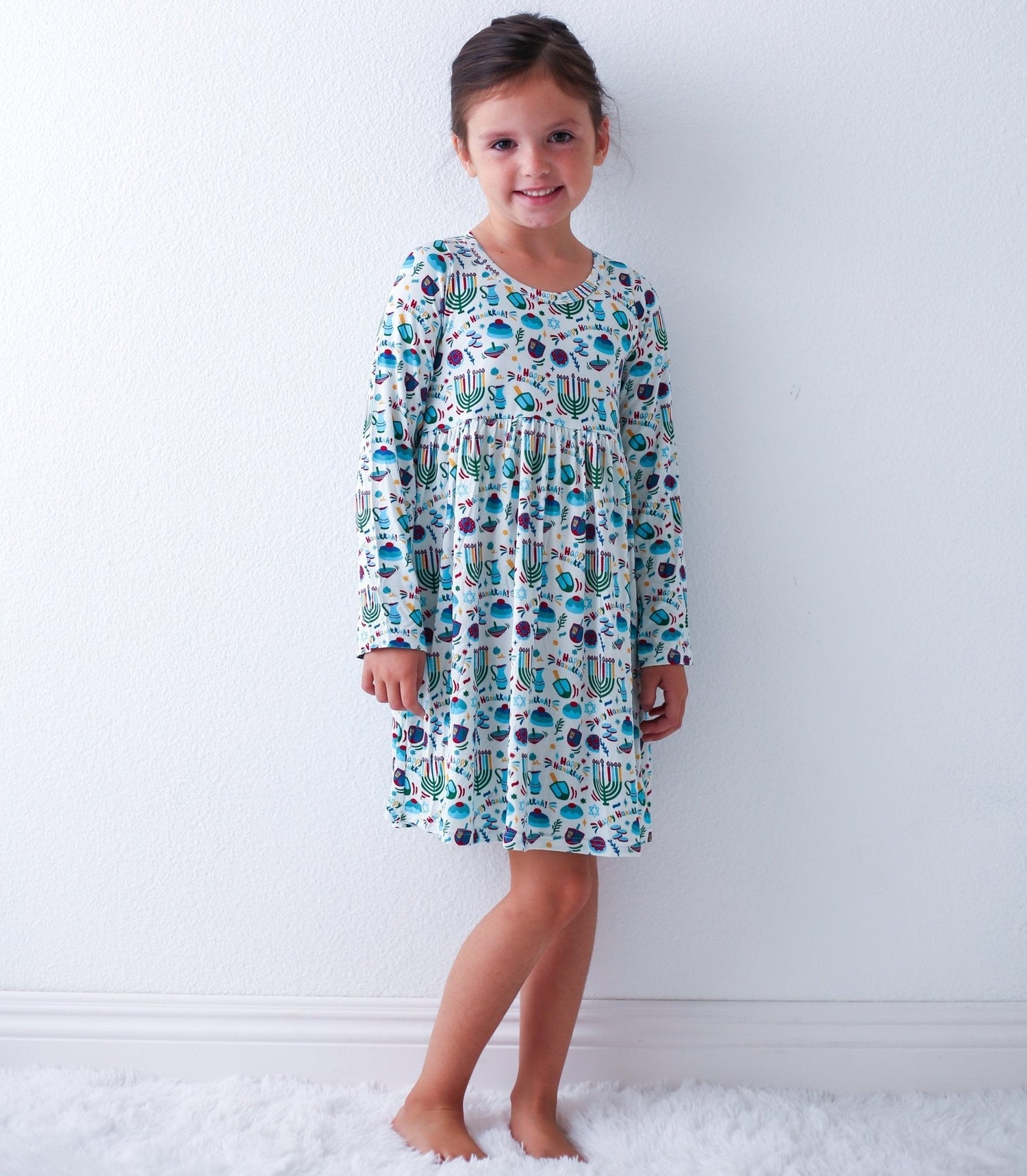 Bamboo Dress, Long Sleeve, Hanukkah