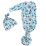 Bestaroo Hanukkah Gown And Hat Set For Baby Bamboo Soft Outfit - 
