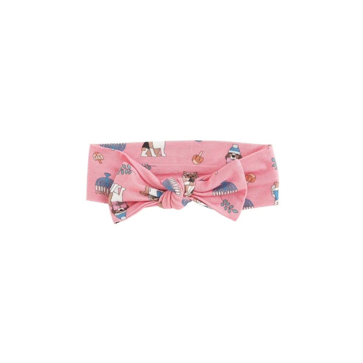 Dreamlet Hanukkah Pets Bow Headband Pink Soft Breathable One Size - Everetts Place Boutique - 