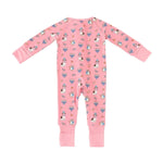 Dreamlet Hanukkah Pets Convertible Zip Footies Pink Baby Sleepwear - 