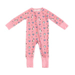 Dreamlet Hanukkah Pets Convertible Zip Footies Pink Baby Sleepwear - 