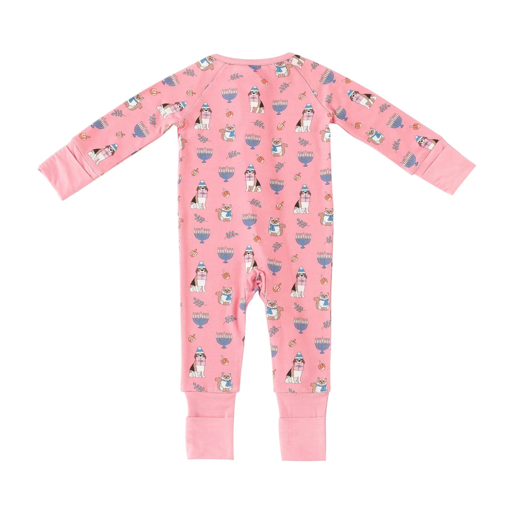 Dreamlet Hanukkah Pets (Convertible Zip Footies) - Pink - 