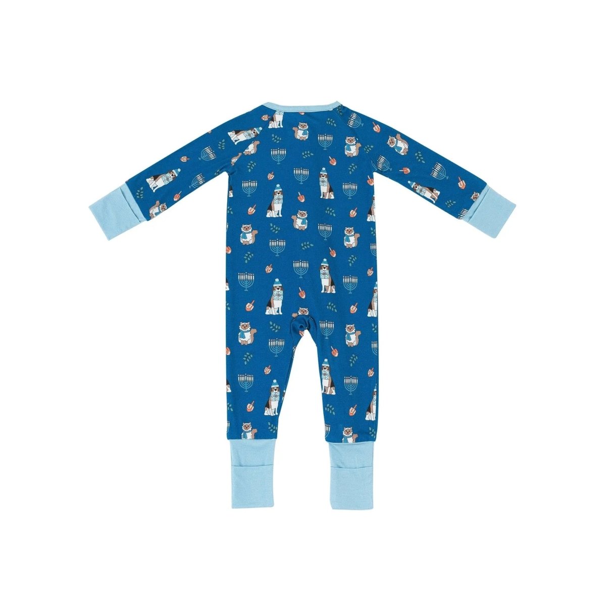 Dreamlet Hanukkah Pets Convertible Zip Footies Soft for Infants - Everetts Place Boutique - 