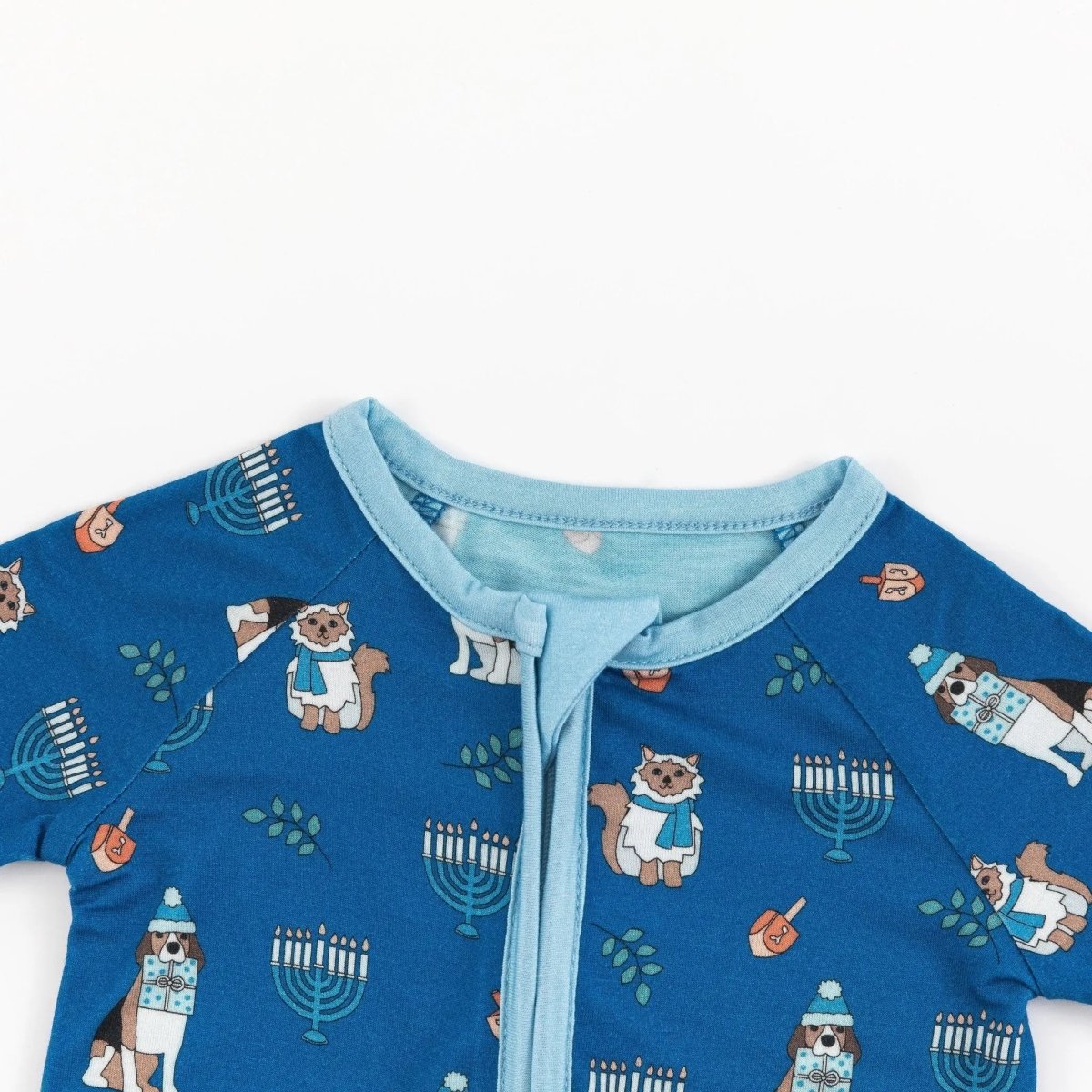 Dreamlet Hanukkah Pets Convertible Zip Footies Soft for Infants - Everetts Place Boutique - 