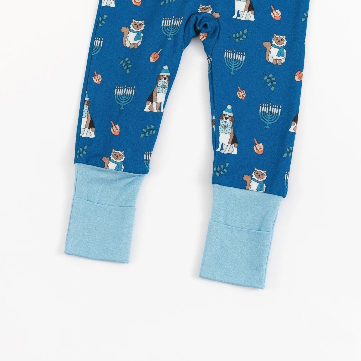 Dreamlet Hanukkah Pets Convertible Zip Footies Soft for Infants - Everetts Place Boutique - 