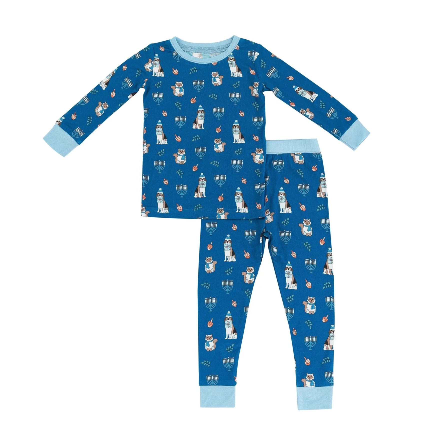 Dreamlet Hanukkah Pets (Long Sleeve PJ) - Blue - 